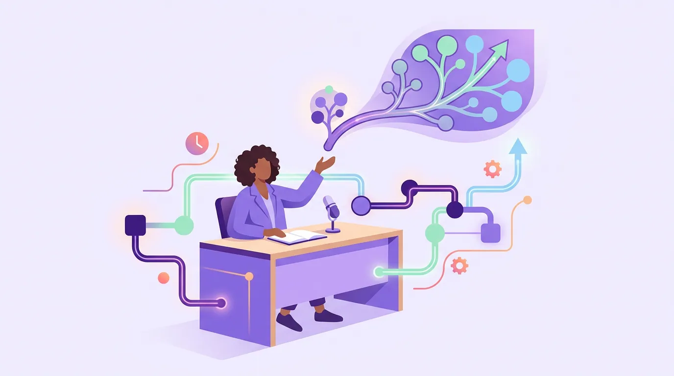 Illustration for 'What 100 episodes should change about how you work'
