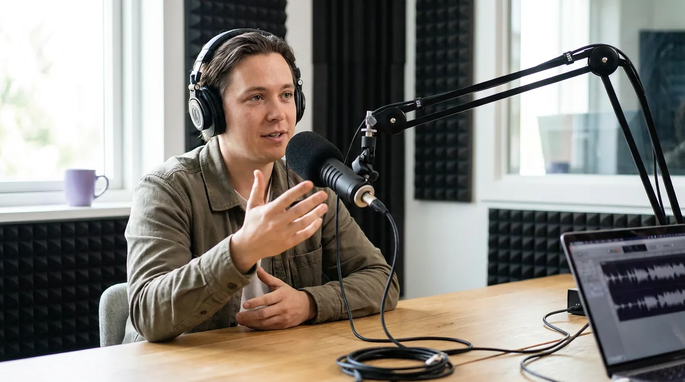 Illustration depicting Clipping Non-English Podcasts With AI