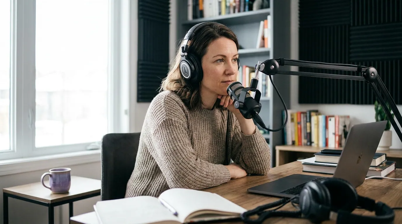 Illustration depicting Audio or Video Podcast First? How to Decide