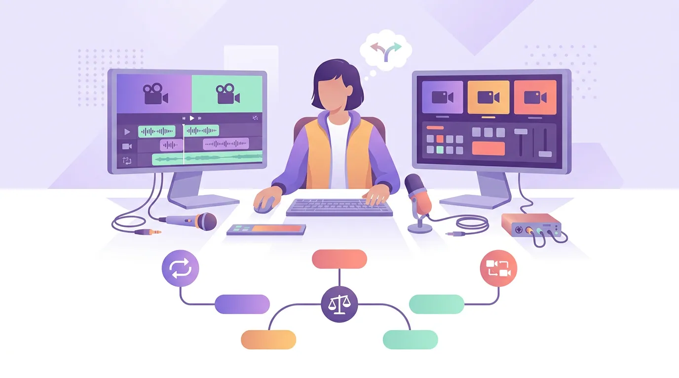 Illustration for 'Sync in post or switch live: the decision rule'