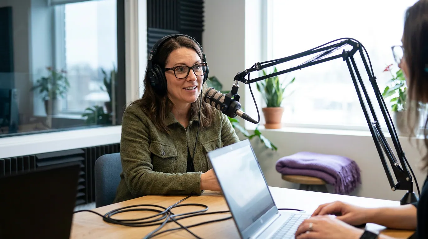Illustration depicting Best Clip Tools for Business & B2B Podcasts (2026)