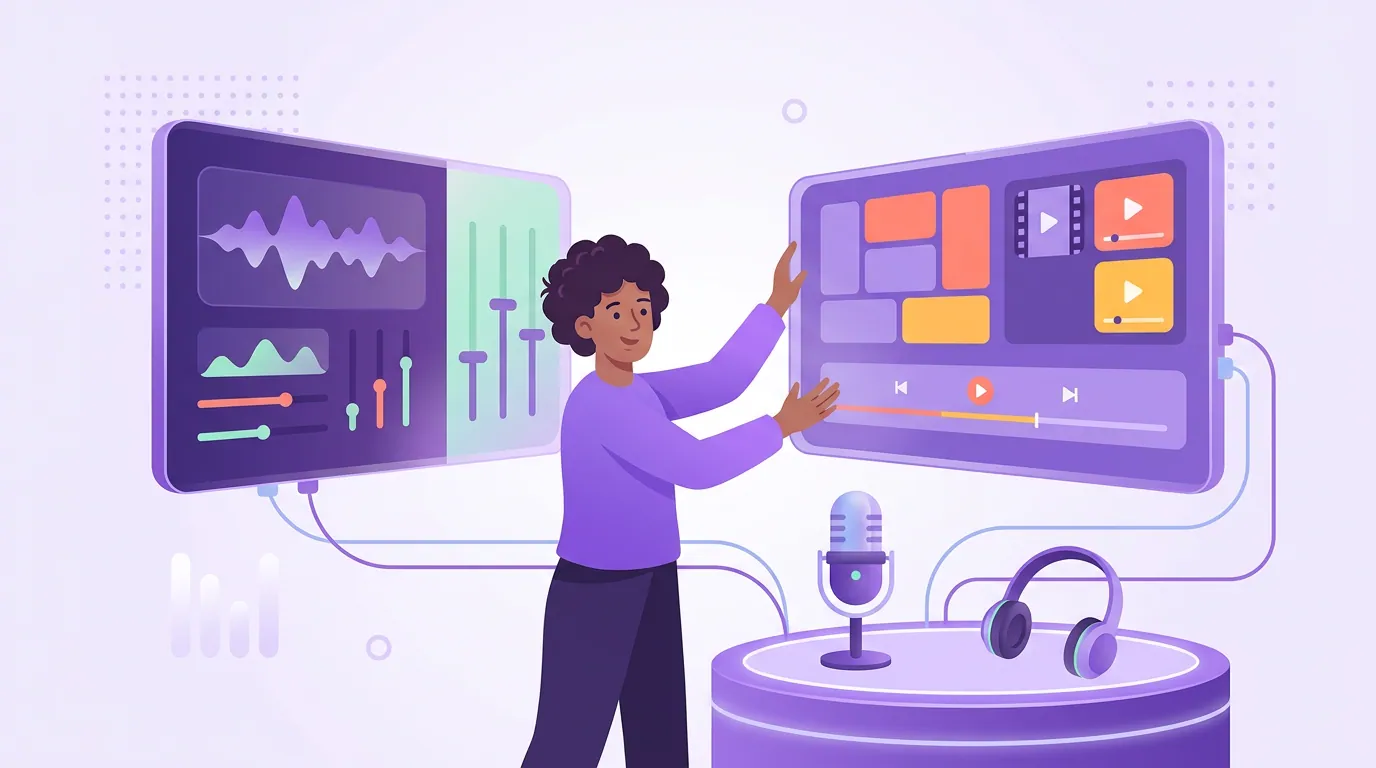 Illustration for 'Joyspace AI and Vizard, volume and panels'