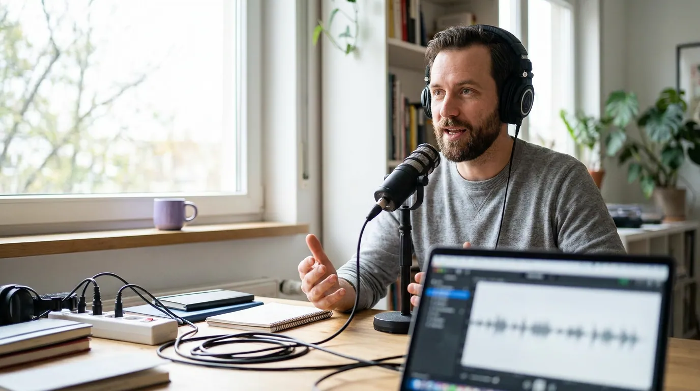 Illustration depicting Best Podcast Clip Tools for Mac (Native vs Browser)
