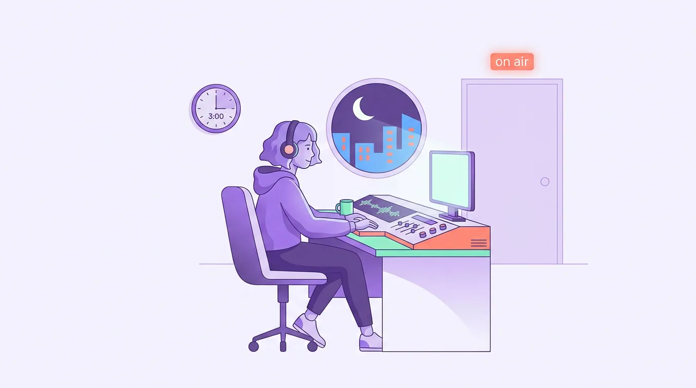 Illustration for 'The team is smaller than you think, or it is an overnight shift'