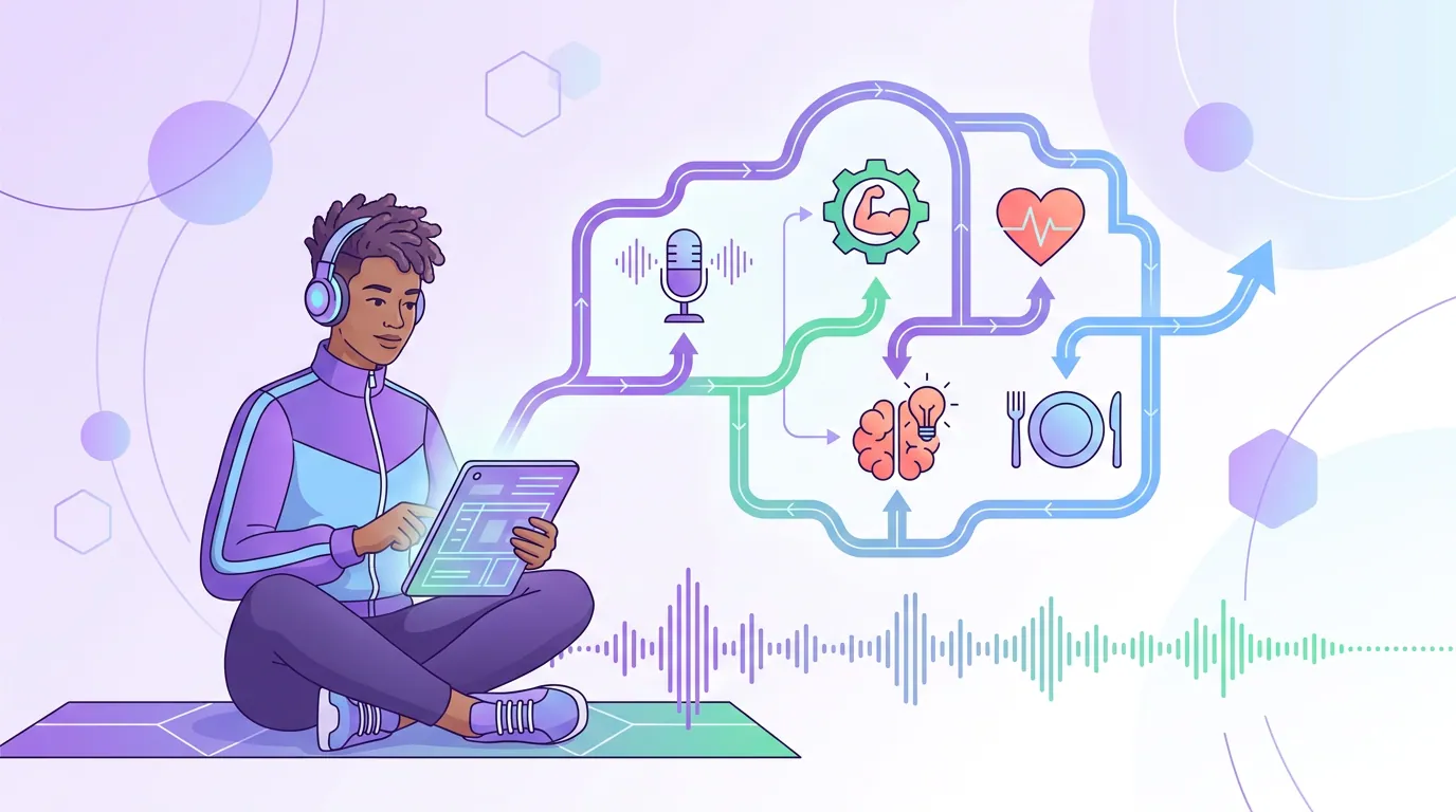 Illustration for 'What the best fitness podcasts have in common'