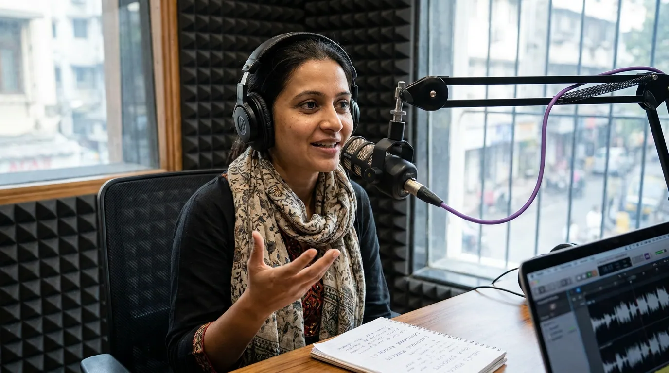Illustration depicting India's Top Podcasts: Why Language Decides Reach