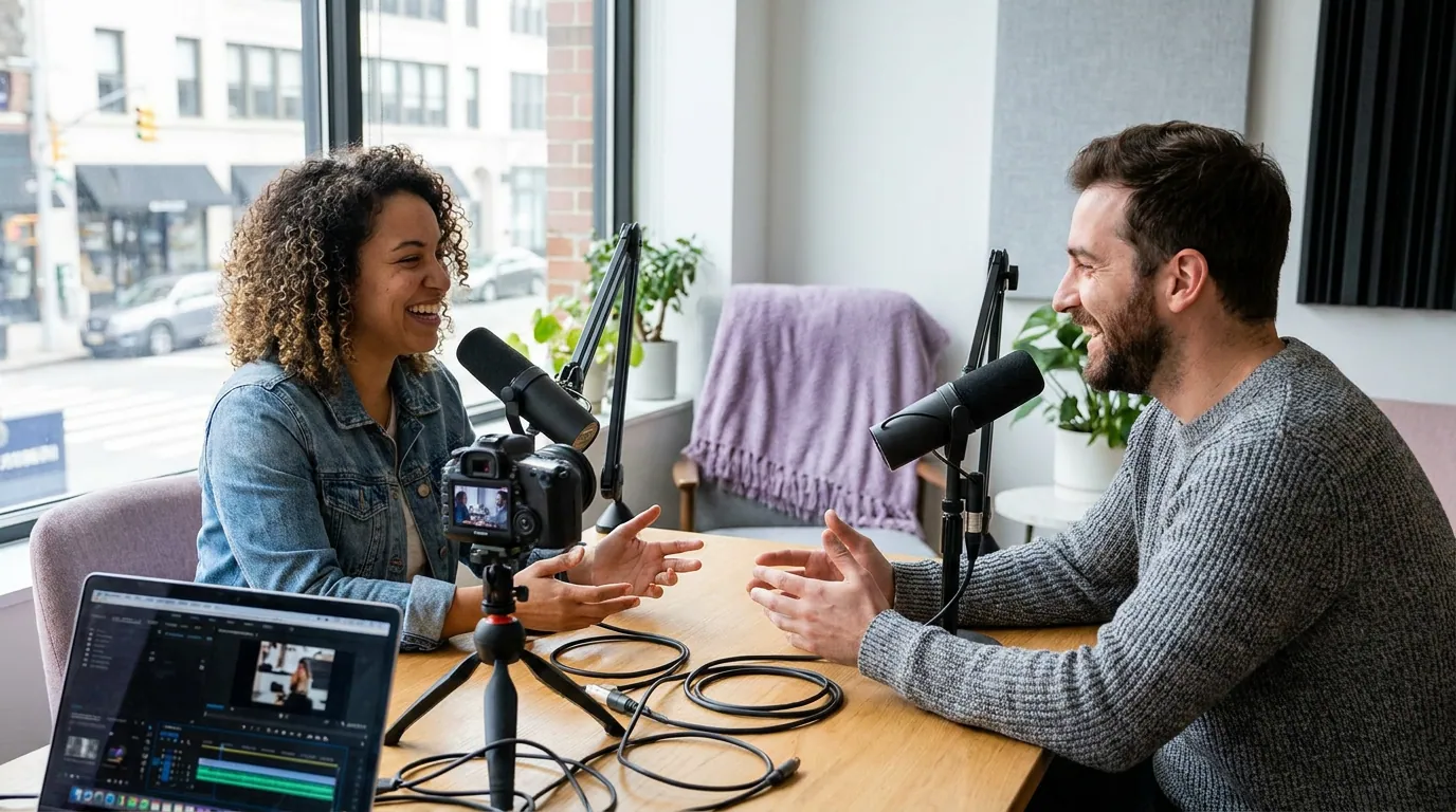 Illustration for '3. Choppity, best free split-screen for multi-speaker'