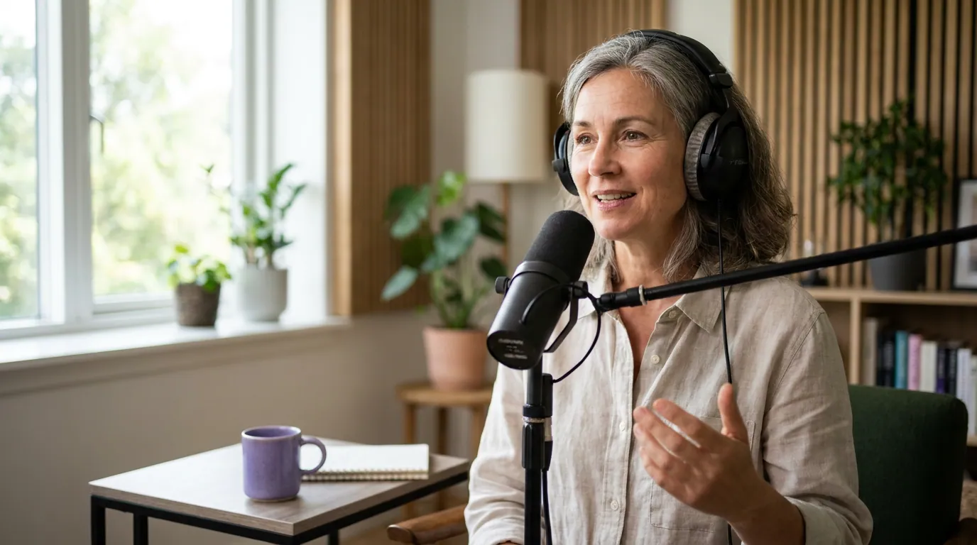 Illustration depicting Breathing Techniques to Calm Nerves Before Recording