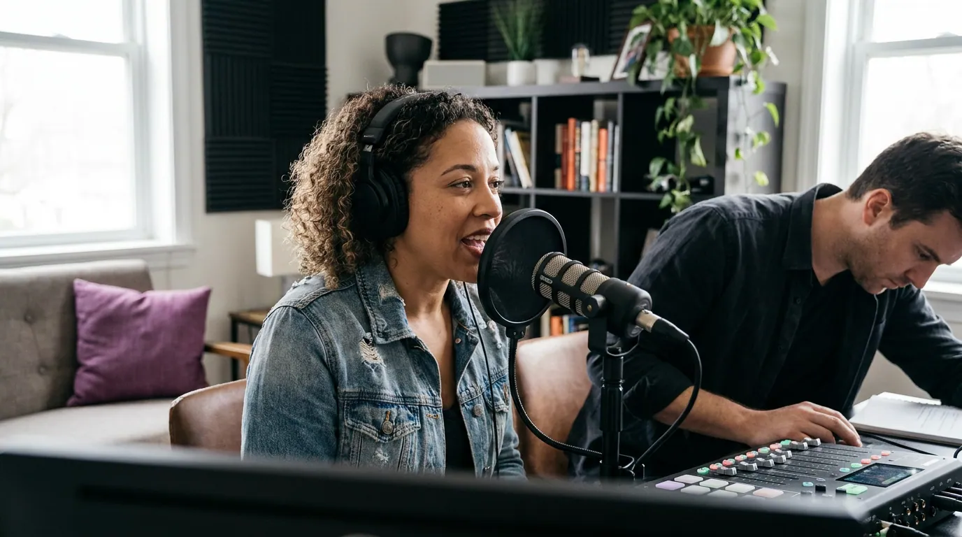 Illustration depicting 9 Caption Mistakes That Kill Podcast Clips