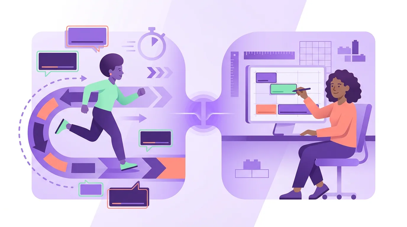 Illustration for 'The decision rule: pace and position pick the style'