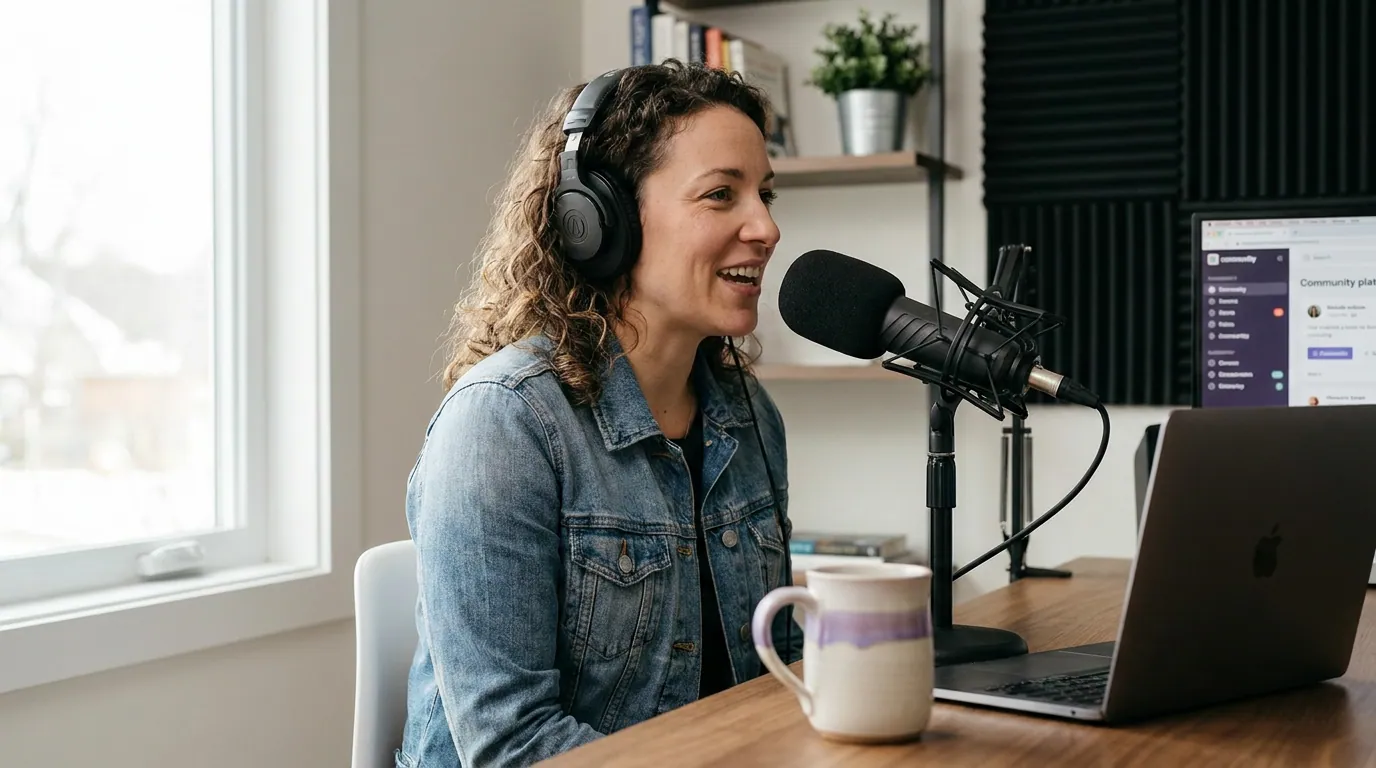 Illustration depicting Where to Build a Podcast Community: Discord vs Circle vs Facebook