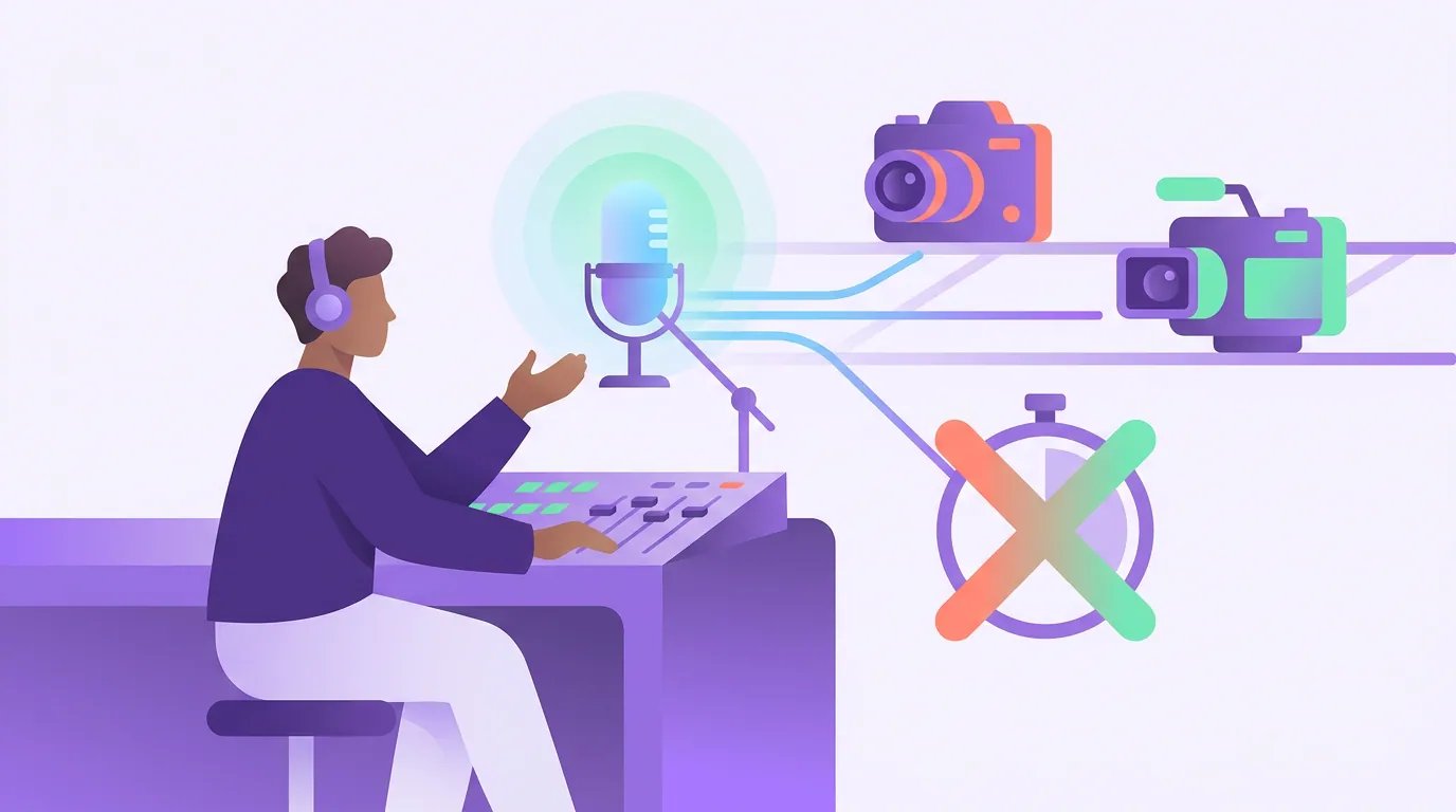 Illustration for 'Rule 3: switch on the speaker, not on a timer'