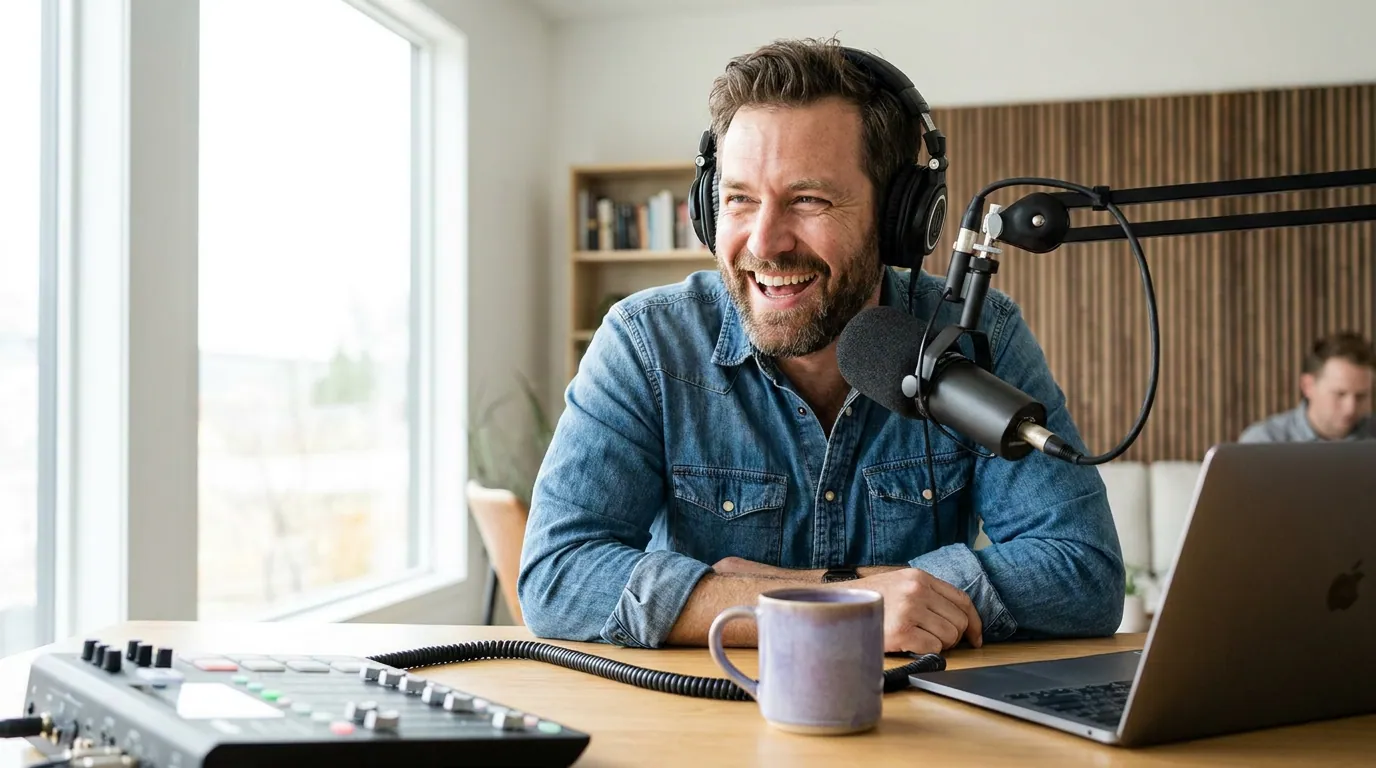 Illustration depicting Clipping Comedy Podcasts Without Killing the Joke
