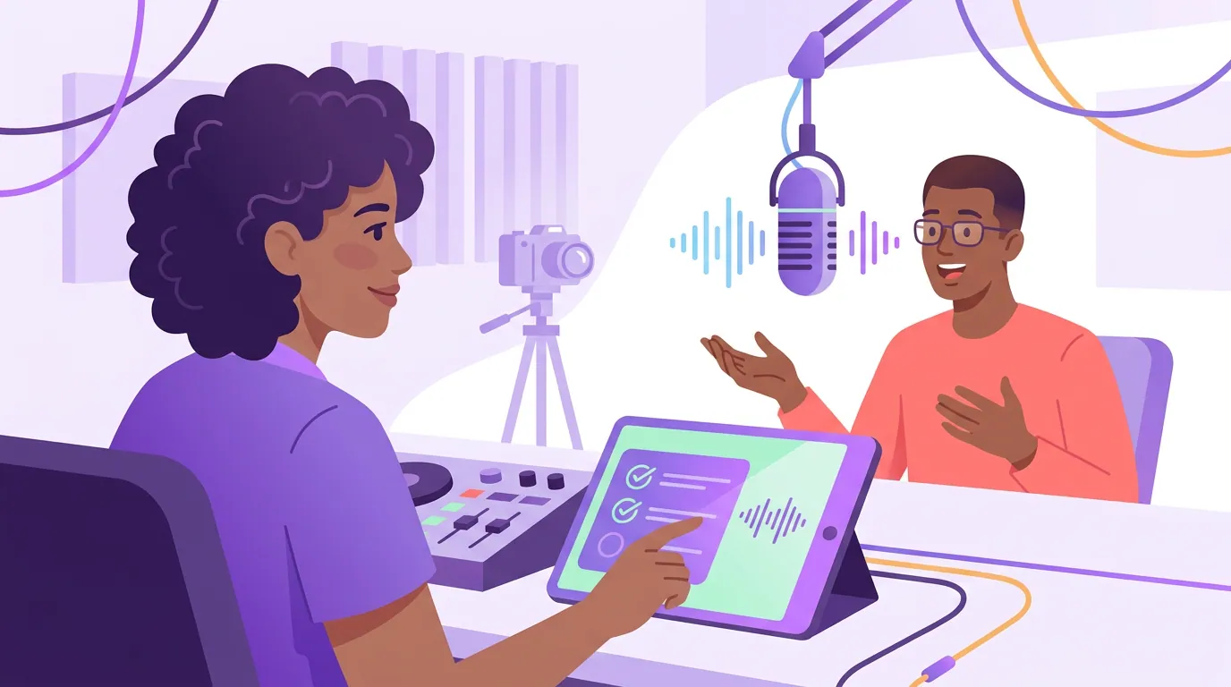 Illustration for 'The pre-roll checklist (run it while the guest is still talking)'