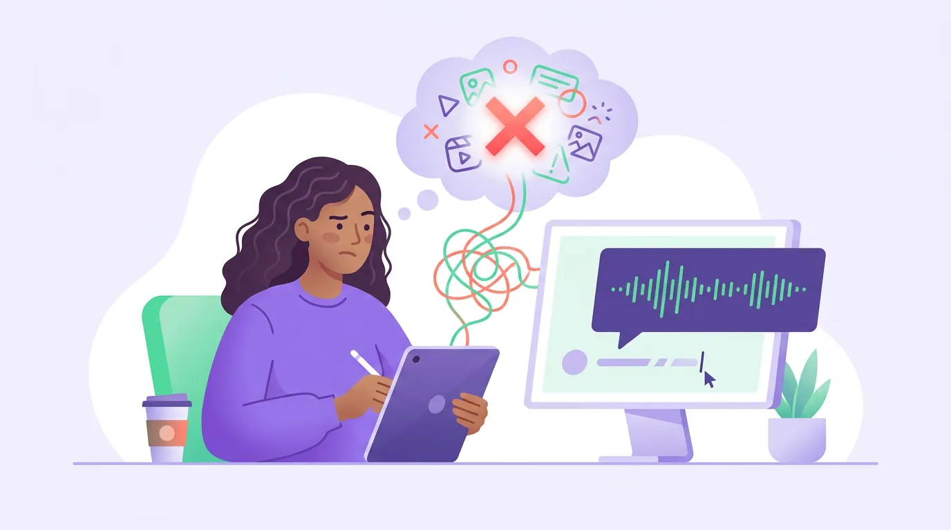 Illustration for 'Common mistakes when fixing captions'