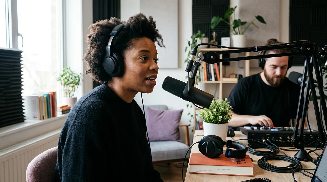 Illustration depicting A Fitness Podcast Growth Plan Tied to Program Launches