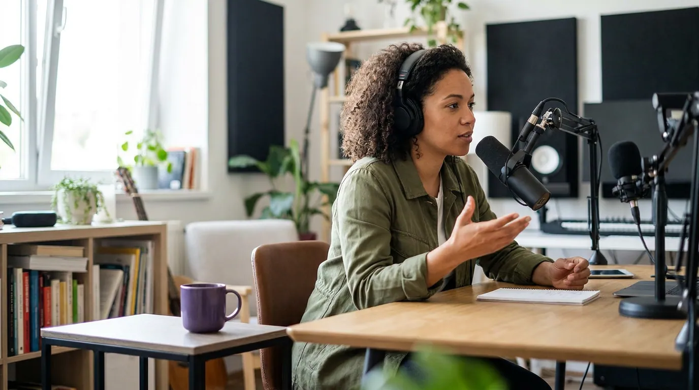 Illustration depicting How to Get Booked on Podcasts as a Guest