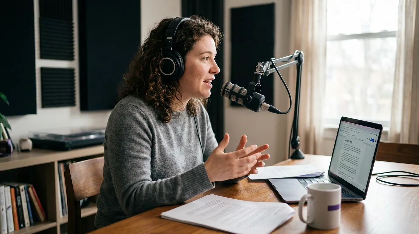 Illustration depicting How to Research a Podcast Guest in Under 90 Minutes