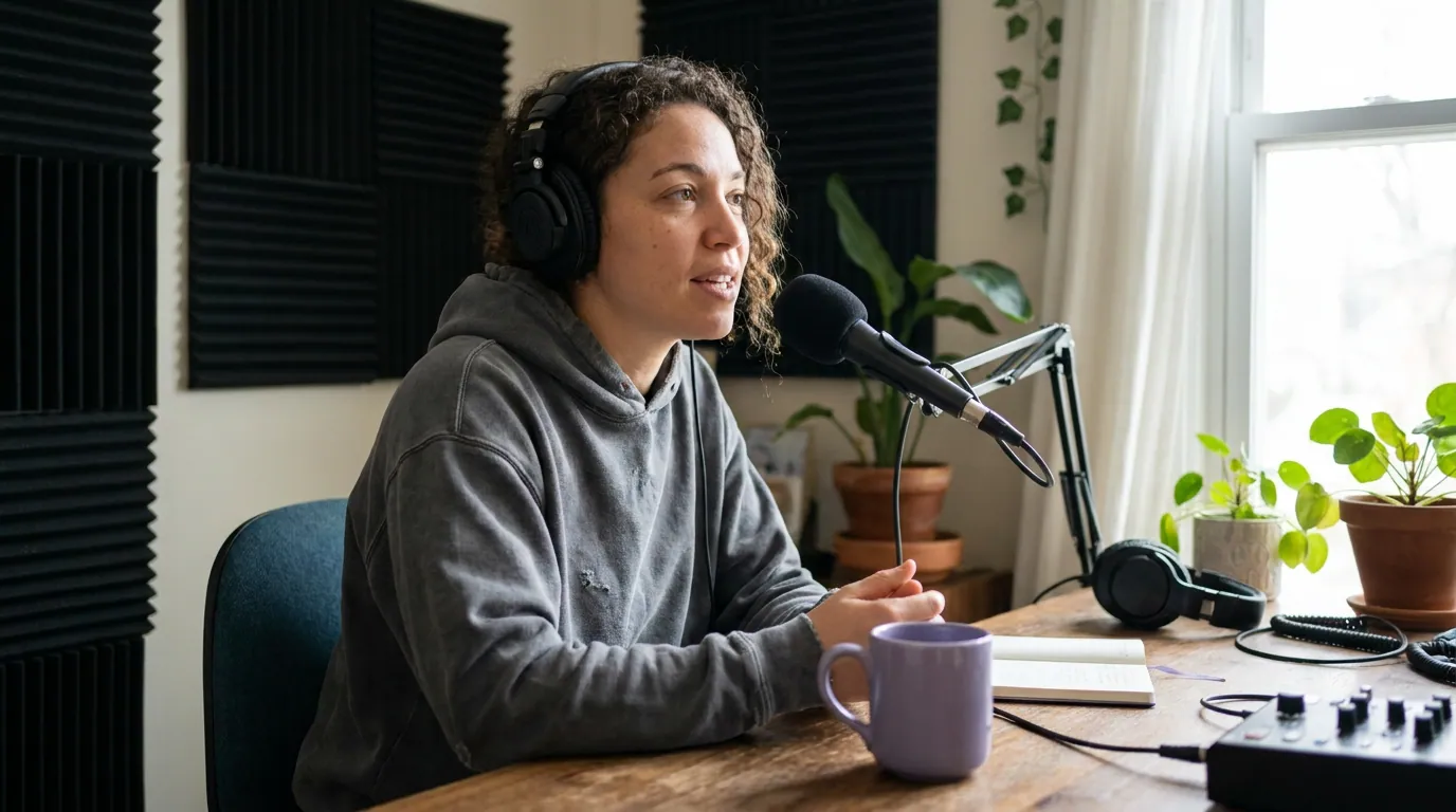 Illustration depicting How to Start a Podcast for Free (No Budget)