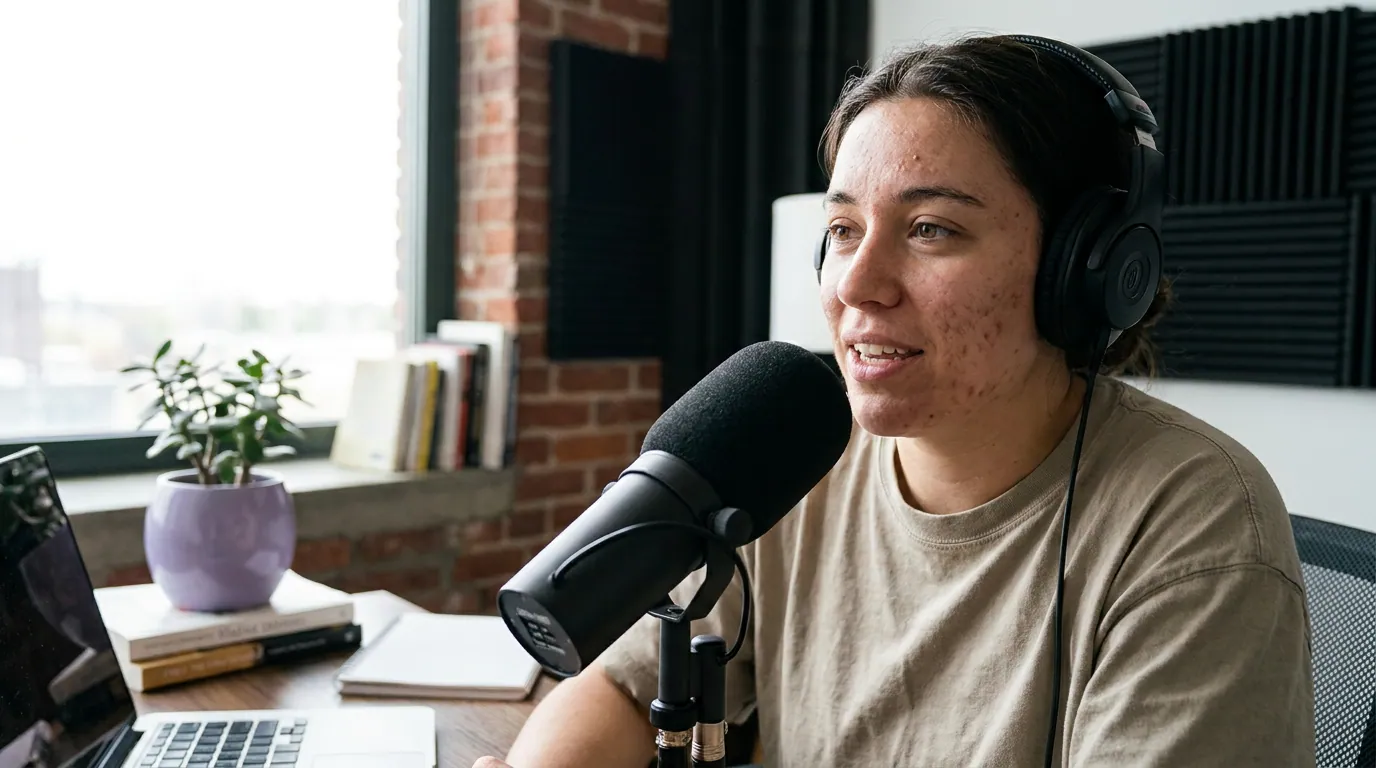 Illustration depicting Captions for Podcast Clips on LinkedIn