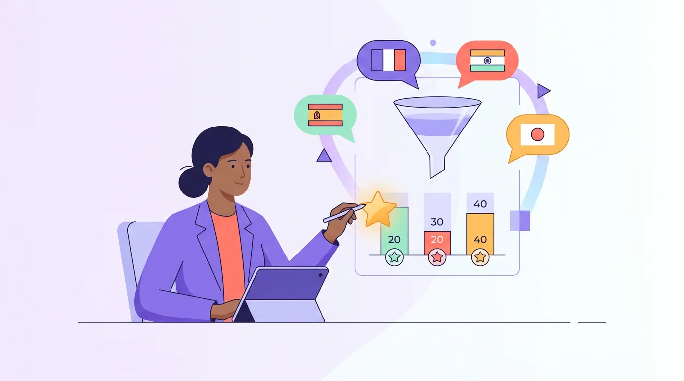 Illustration for 'Which languages to prioritize: a scoring rule'