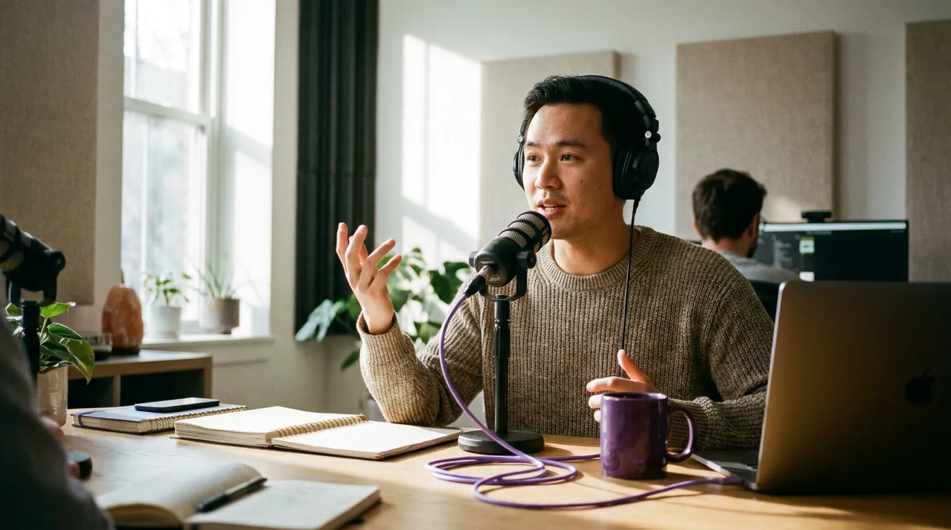 Illustration depicting How to Plan a Podcast Before You Record (Worksheet)