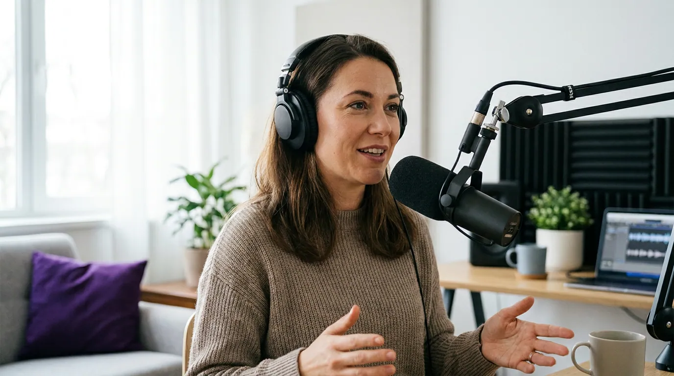 Illustration depicting Matching Caption Style to Your Podcast Niche
