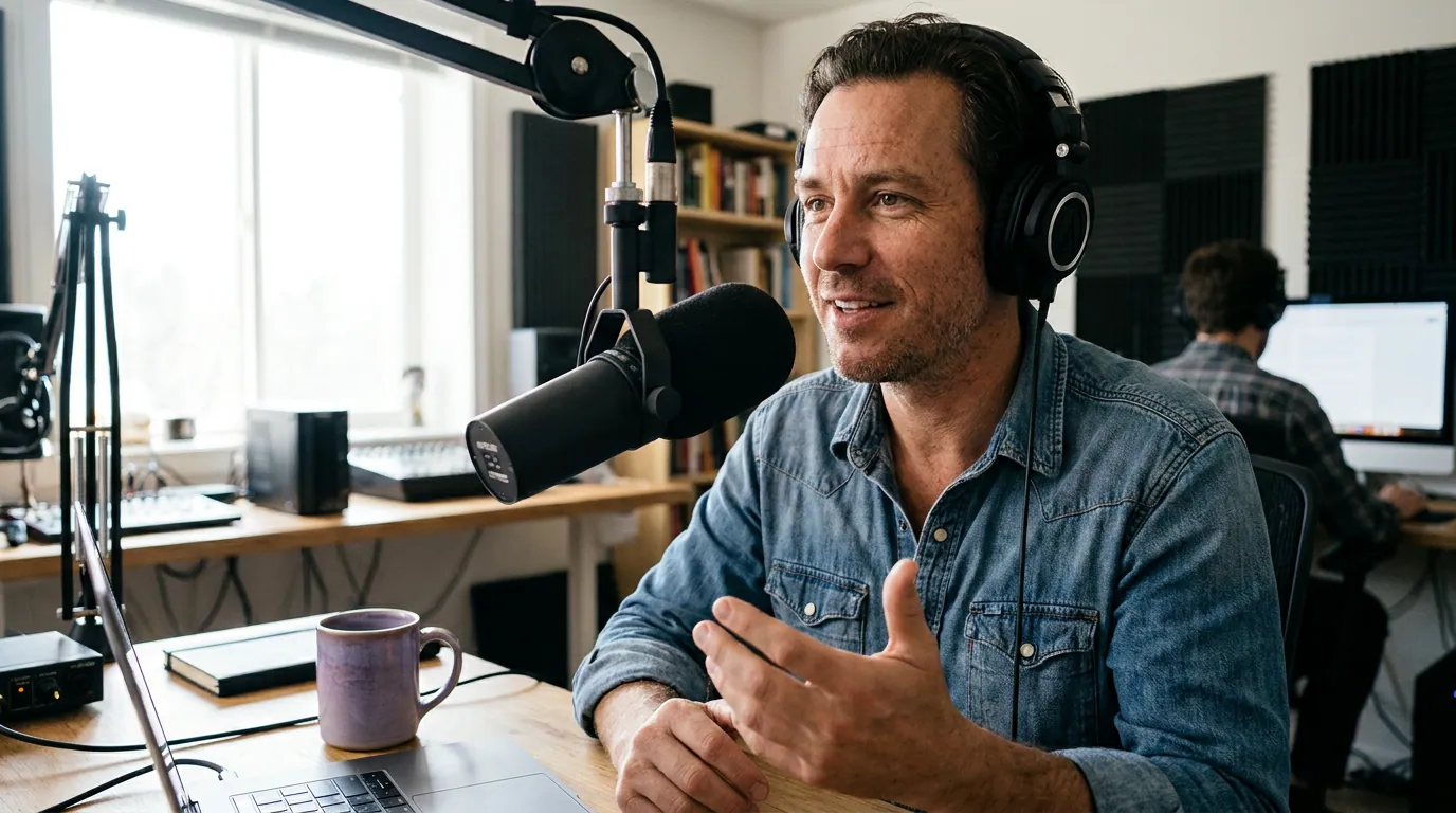 Illustration depicting Buying Ads Inside Other Podcasts' Feeds