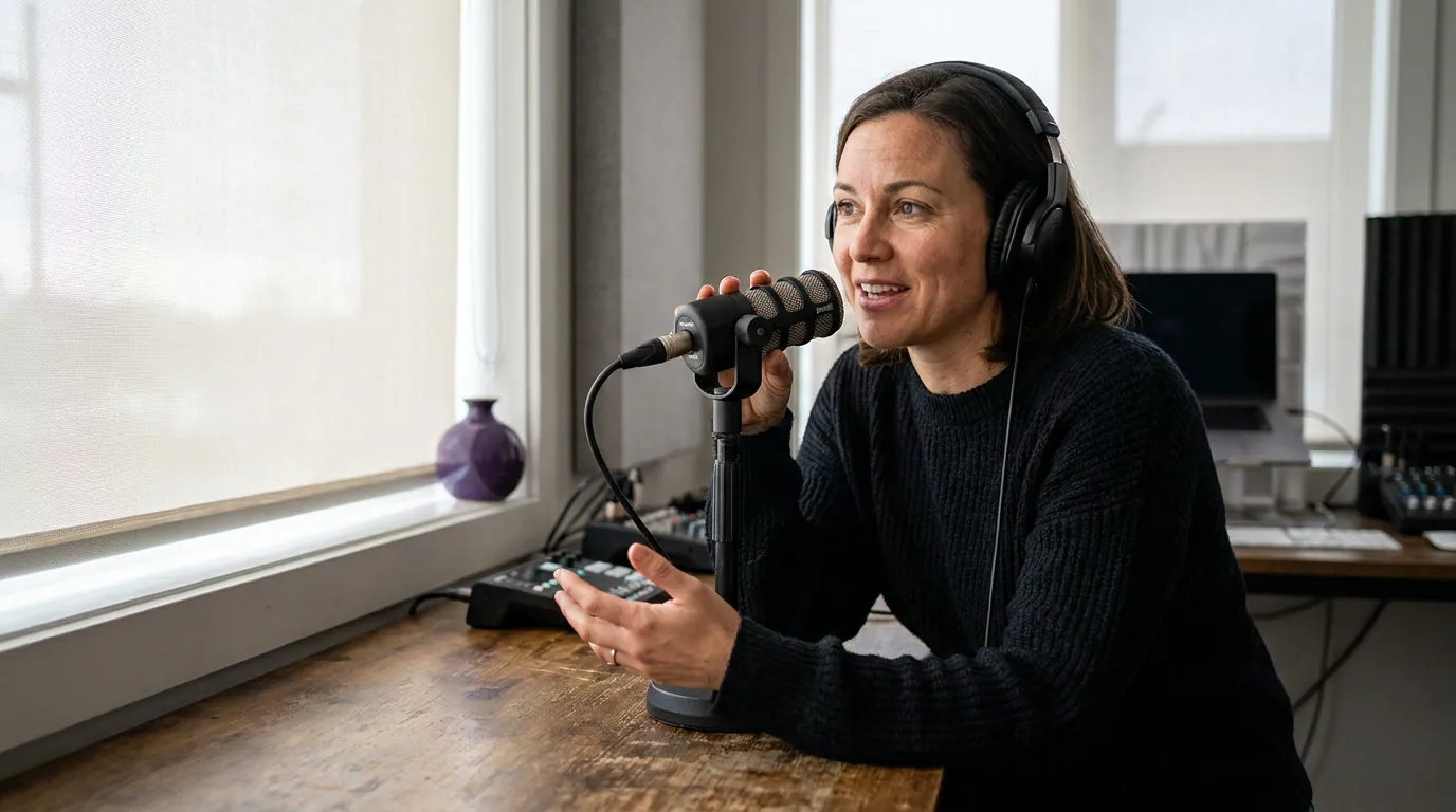 Illustration depicting The Right Call to Action for a Podcast Guest Spot