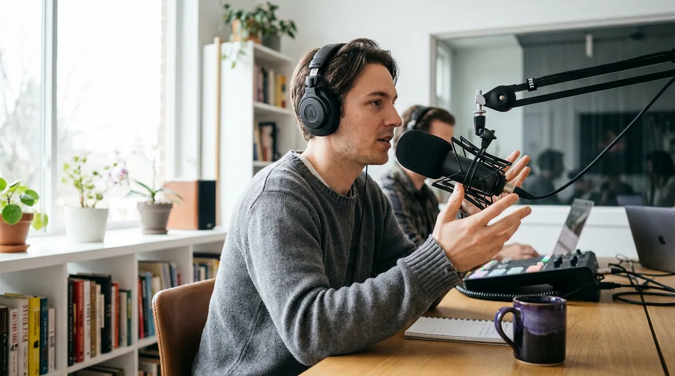 Illustration depicting Running a Panel Podcast Without the Chaos