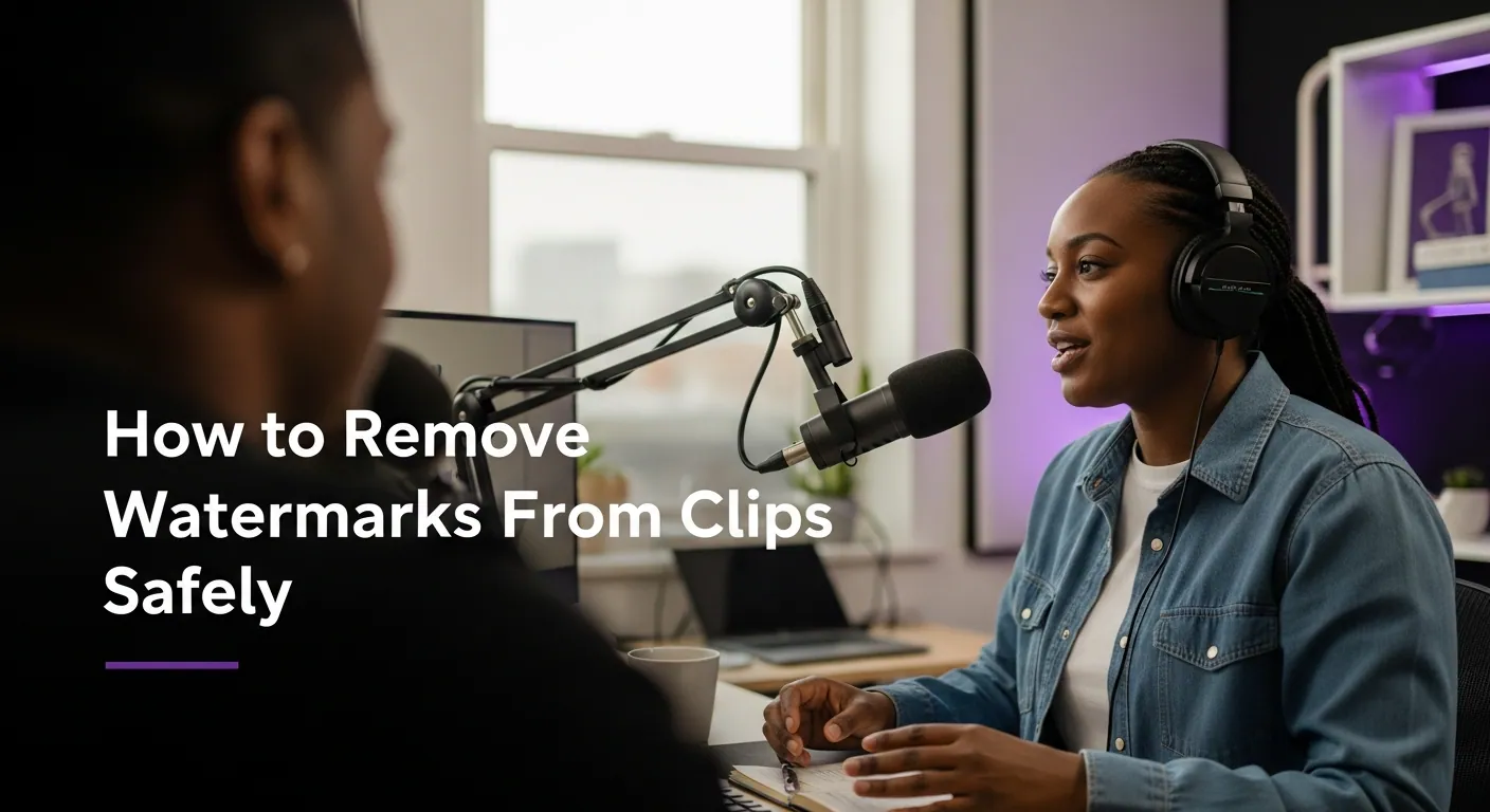 Illustration depicting How to Remove Watermarks From Clips Safely