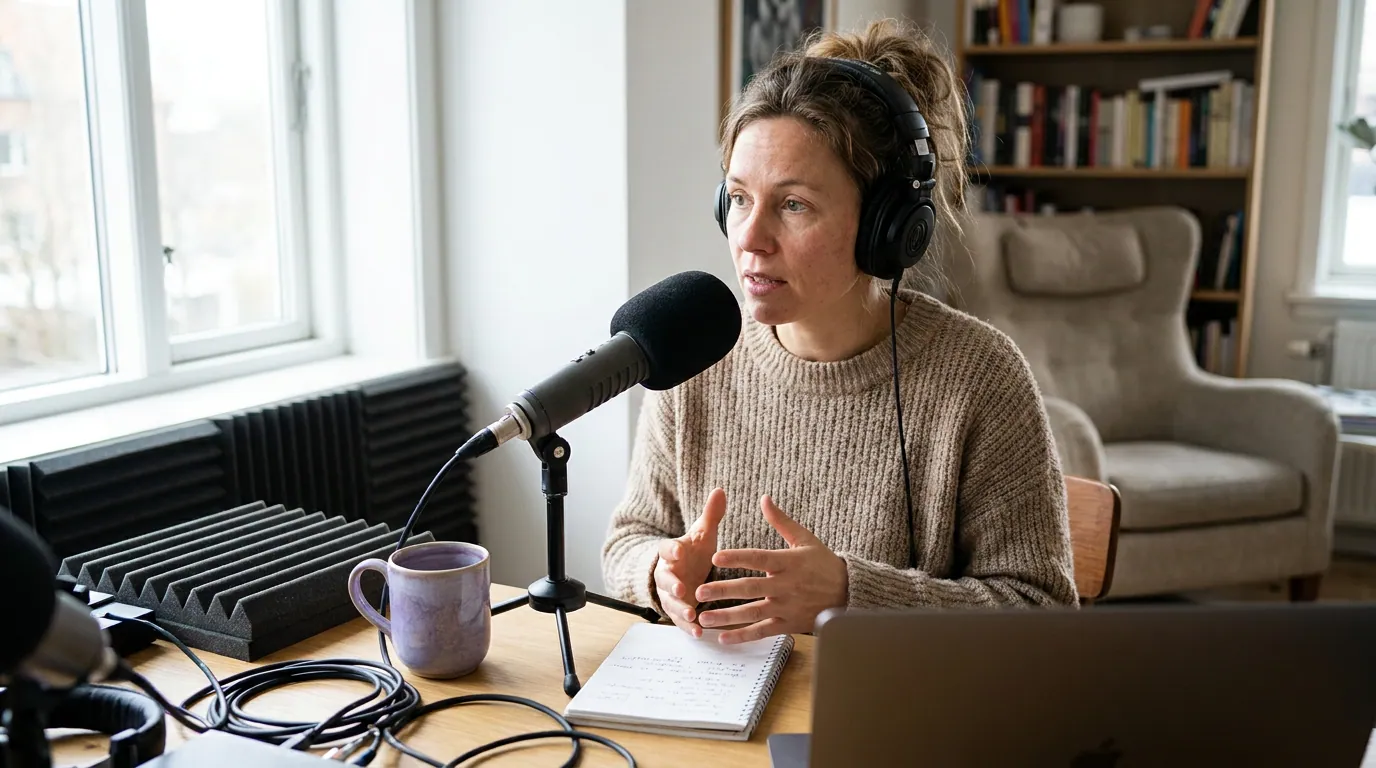 Illustration depicting Podcast Script vs Outline: Pick the Right Prep