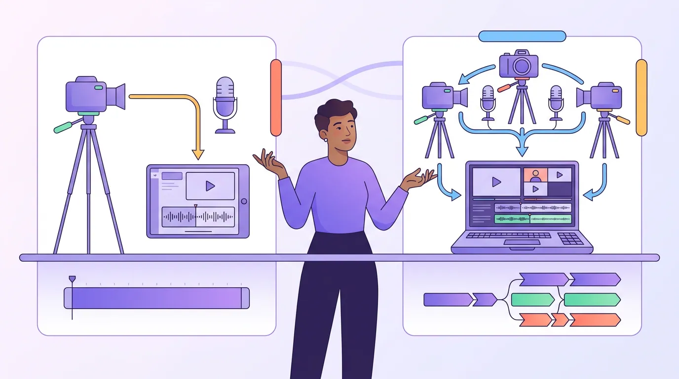 Illustration for 'How the two workflows actually differ'