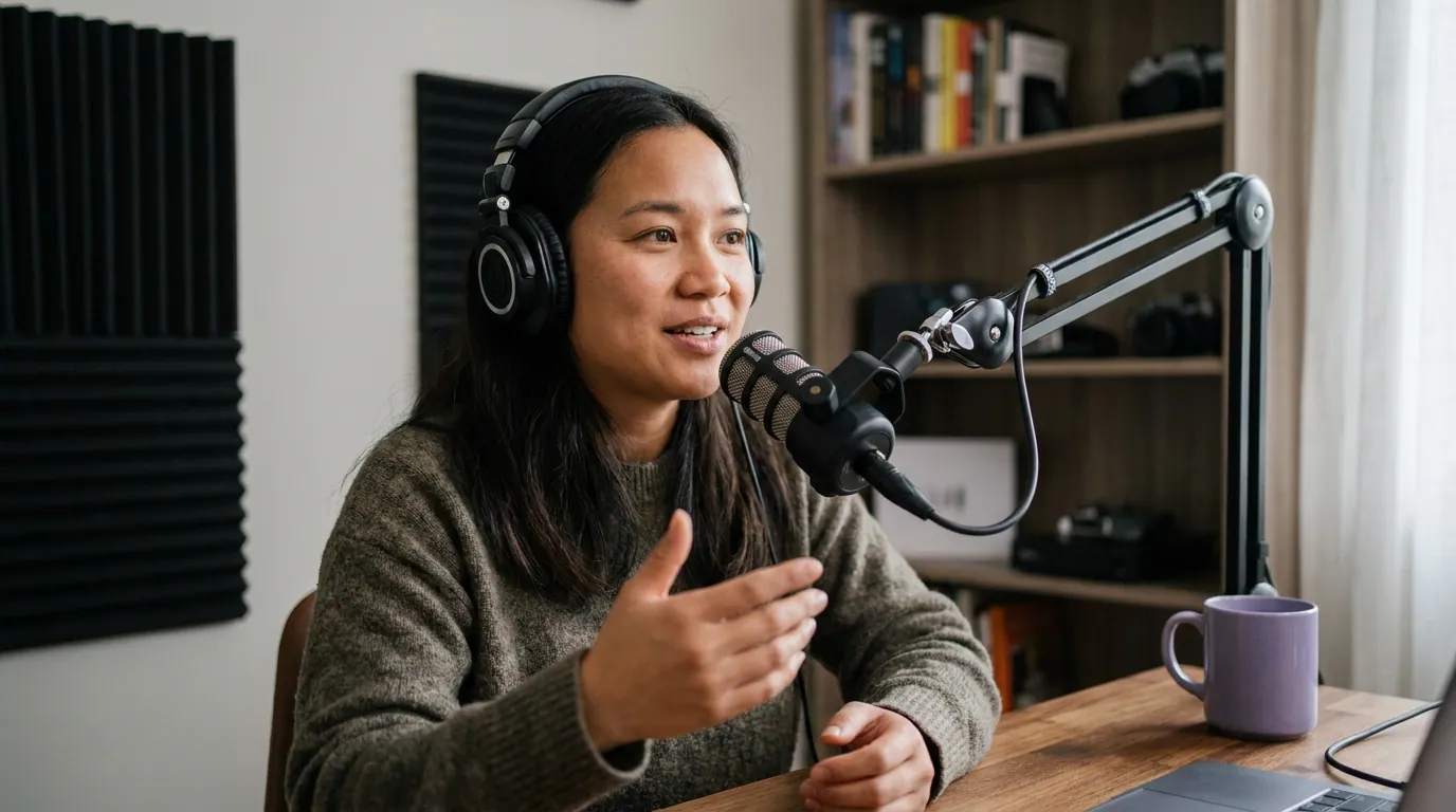 Illustration depicting How to Start a Business Podcast That Wins Clients