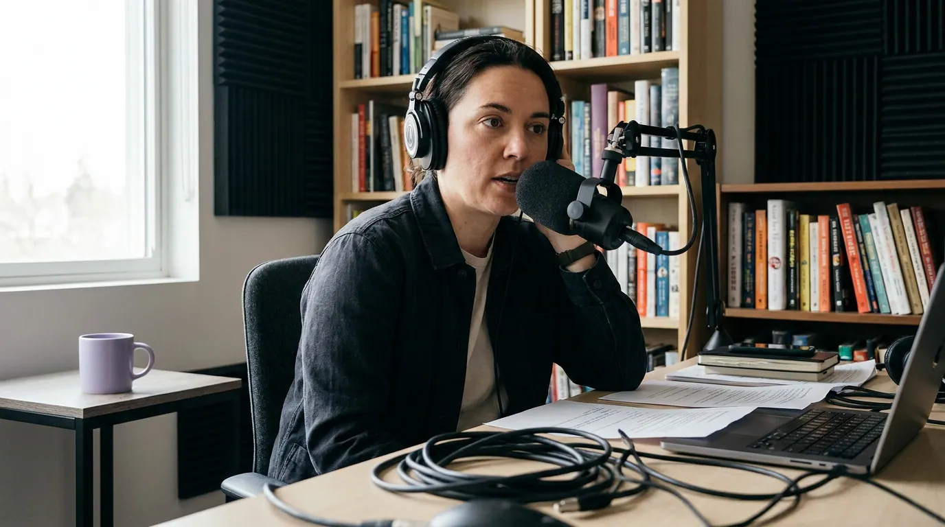 Illustration depicting How to Start a True Crime Podcast Without Getting Sued