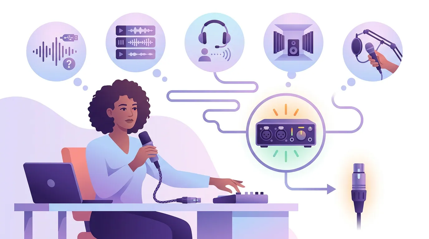 Illustration for 'The five upgrade triggers: when to switch from USB to XLR'