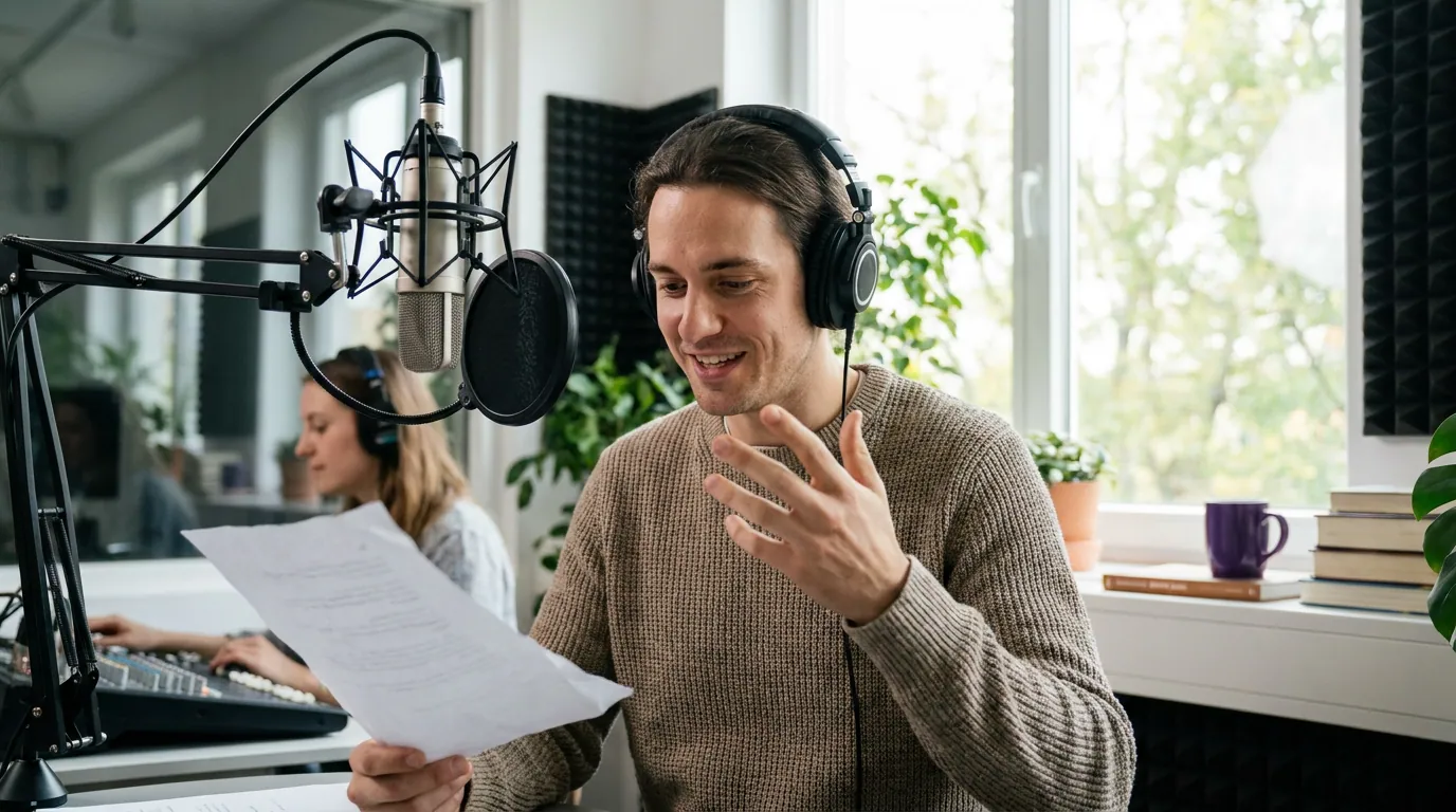 Illustration depicting A 5-Minute Vocal Warm-Up to Do Before You Record